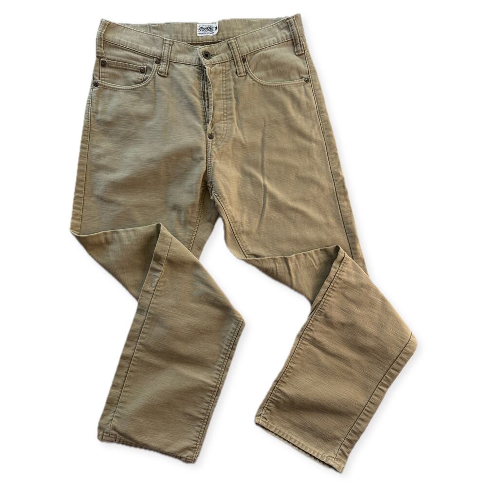 Cootie Productions Five Pocket Button Fly Slub Cotton Pants Tan Size 30 Japan